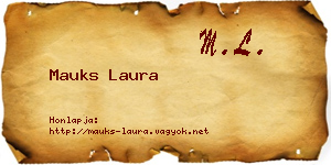 Mauks Laura névjegykártya